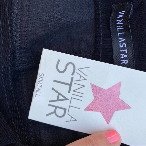 Vanilla Star Black Midi Corduroy Overall Skirt Jumper Size 3* - Picture 5 of 7